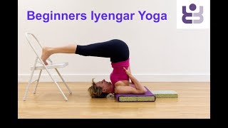 Iyengar Yoga for Beginners. 20 minute class for lower back