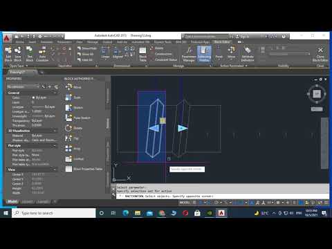 Autocad Block using Stretch & Array parameters