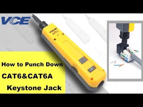 How to Punch Down a RJ45 Cat6 Keystone Jack || VCE