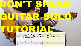 No Doubt - Don't Speak - Guitar Solo Tutorial (Tutorial/Lesson with play-along Guitar Tab)