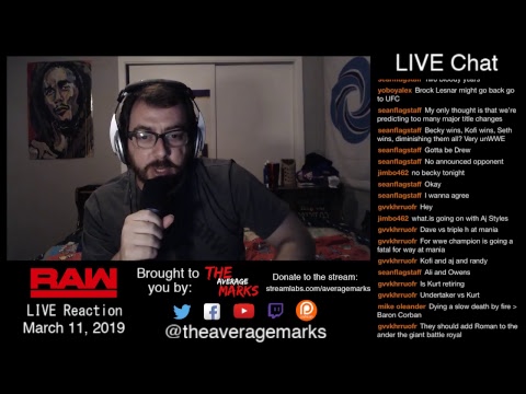 WWE Monday Night Raw | March 11, 2019 | Live Reaction Stream