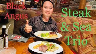 Trying Out NEW STEAK & SEA TRIO @ Black Angus Steak House
