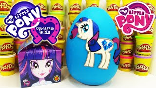 MY LITTLE PONY GIANT PLAY DOH SURPRISE EGG 2015 McDONALD’S HAPPY MEAL TOYS AND EQUESTRIA GIRLS DOLLS