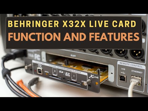 Behringer X-Live Card Function and Features