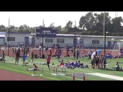 VarB 300m Hurdles vs Marina & Edison 4-2-15 - Los Alamitos Boys