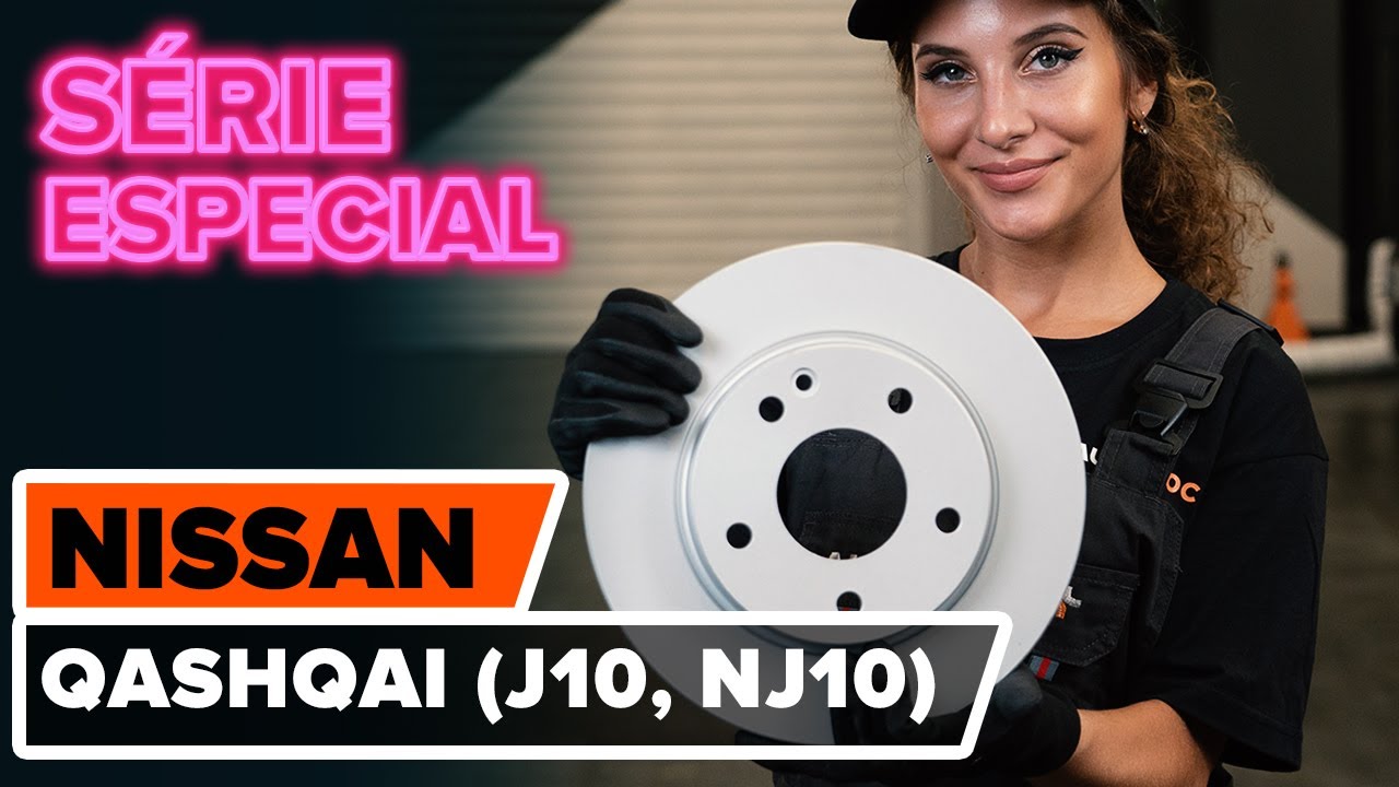 Como mudar discos de travão da parte dianteira em Nissan Qashqai J10 - guia de substituição