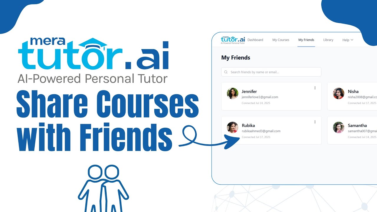 11. Learning Together with Friends & Sharing Courses in MeraTutor.AI