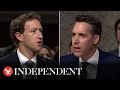 Zuckerberg And Senator Hawley Clash In Fiery Child Safety Hearing