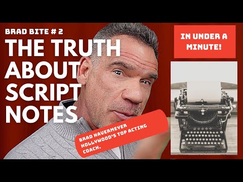The Truth About "Script Notes" in Under a Minute Brad Havermeyer