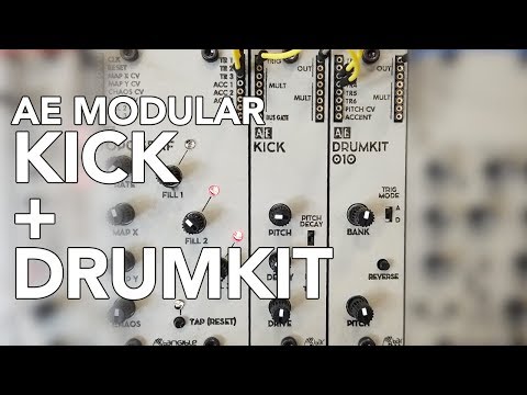 AE Modular - Kick, Drumkit 010 & Topograf (MI Grids) Sound Demo @ Superbooth 2019 #TTNM