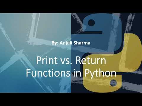 3 Print Vs Return Functions In Python Python Lectures