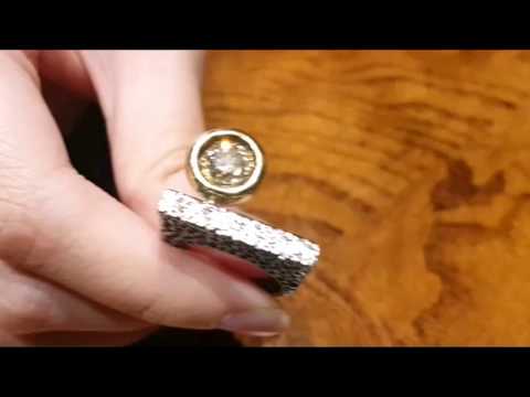 Chocolate Brown Diamond Antique 18K Ring