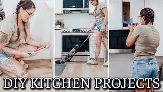 DIY KITCHEN UPGRADES | INSTALLING CABINET HARDWARE | FIXING GAPS IN LVP FLOORS | NEW HOUSE PROJECTS