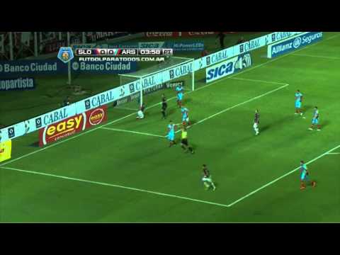 Campestrini desvió el tiro de Piatti.San Lorenzo-Arsenal.Fecha 11.Torneo Final 2014.FPT