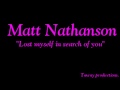 Matt nathanson-lost myself in search of you