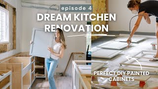 DIY Spray Painted Kitchen Cabinets & BIG PROGRESS on our DREAM KITCHEN RENOVATION | Episode 4