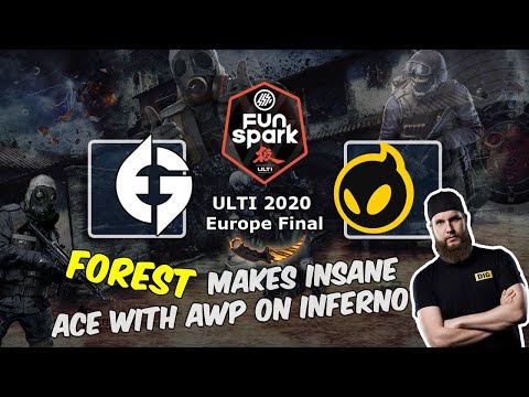 F0rest makes insane ACE with AWP on Inferno, Evil Geniuses vs Dignitas, FunSpark ULTI 2020 Europe
