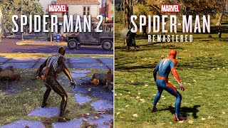 Spider Man 2 (2023) vs Spider Man Remastered (2021) - Physics and Details Comparison
