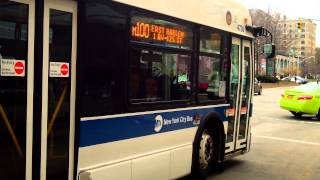 preview picture of video 'New Flyer XD-60 Xcelsior Artic #4738 M100 Bus@168th Street/Broadway'