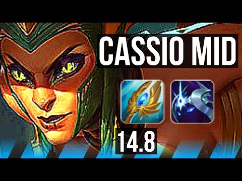 CASSIOPEIA vs TALIYAH (MID) | 13/1/4, Godlike, 600+ games, Rank 15 Cassio | KR Grandmaster | 14.8