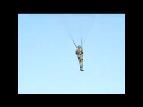 Marine executes terrible parachute landing fall (PLF)