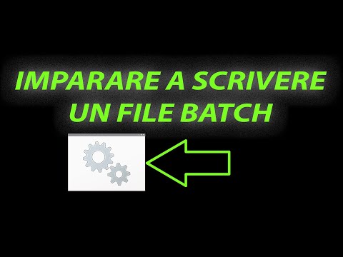 IMPARARE A SCRIVERE UN FILE BATCH