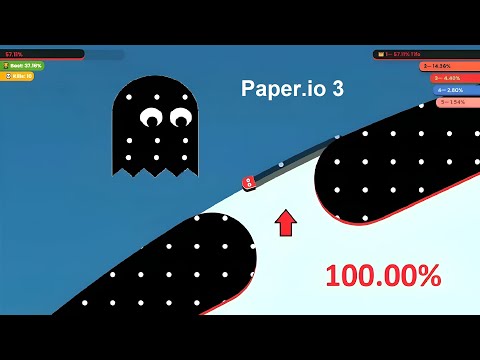 Paper.io 3 Map Control: 100.00%
