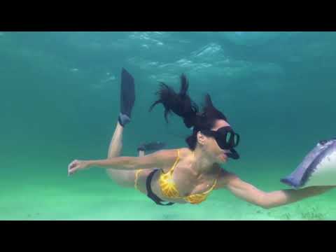 Sexy Bikini Woman Snorkeling