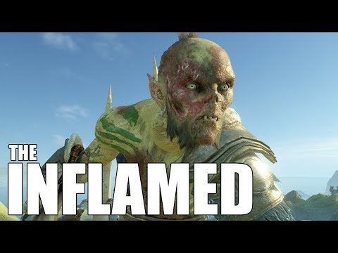 Middle Earth Shadow of War : Cool Orc Encounters & Quotes #57 THE INFLAMED Scar Uruk