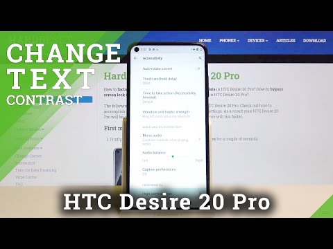 How to Enable High Contrast Text on HTC Desire 20 Pro – Adjust Text Tone