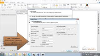Microsoft Outlook Mail Server Settings