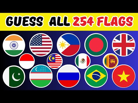 Guess All The 254 Flags in The World | World Flag Guessing Game