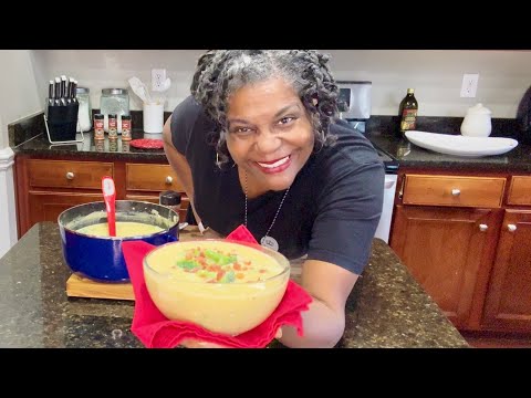 CREAMY, Rich Broccoli Cheddar Potato Soup in Minutes! (NO Heavy Cream)
