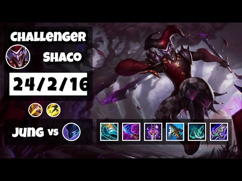 Shaco vs Nocturne EU Challenger JUNGLE (24/2/16) - v11.13