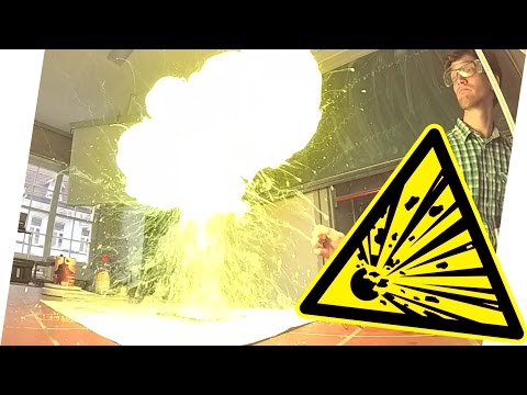 Zink + Schwefel = explosive Reaktion zu Zinksulfid | Chemie Experiment