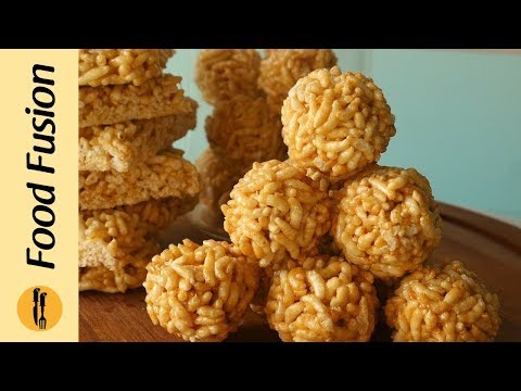 Chikki with Puffed Rice/ Murmura Laddu Recipe By Food Fusion