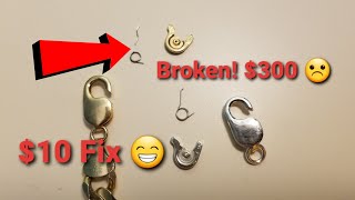 How I fixed a lobster clasp spring cheap and fast! #howto #how #fix #gold #viral #trending #diy