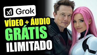 🚀 A Nova IA do Elon Musk Faz VÍDEOS com ÁUDIO GRÁTIS e ILIMITADO! (Grok Imagine com Voz)