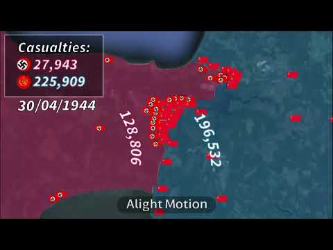 Battle of Narva 1944 in 1 minute using Google Earth