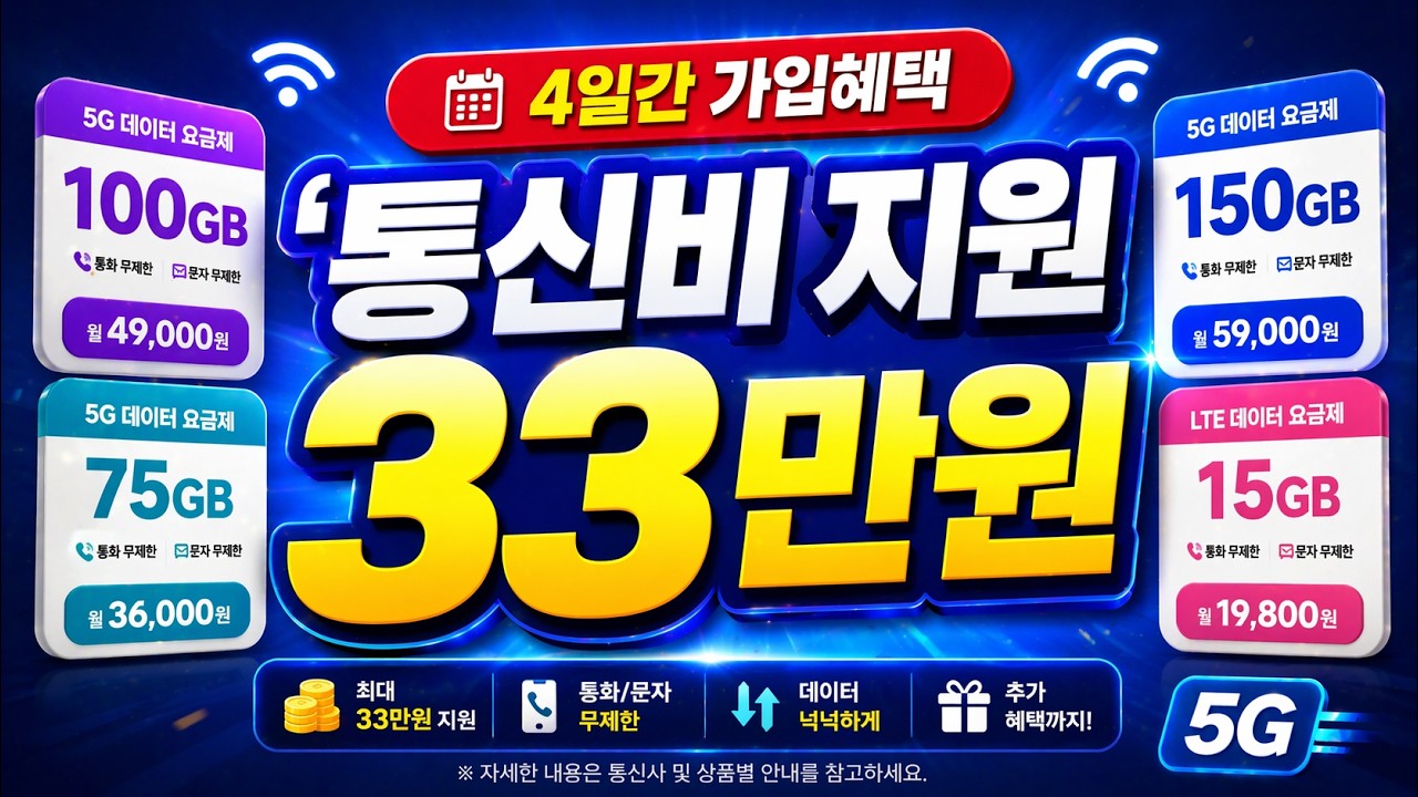 알뜰폰 33만원 통신비지원 받으세요 매달 1.6만원 야쿠르트 준대요