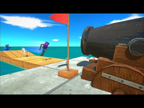 Old Cannon vs Monsters - Animal Revolt Battle Simulator