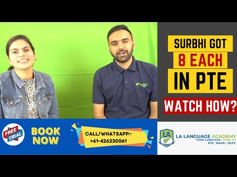 Surbhi got 8 Each in PTE | Watch how she did it? | Language Academy - PTE | NAATI | IELTS
