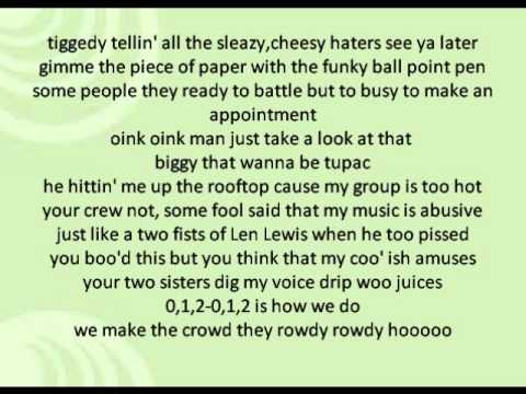 Too Phat - Anak Ayam (freak to the beat) lyric