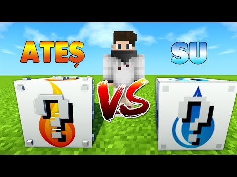 ATEŞ VS SU ŞANS BLOKLARI - Minecraft