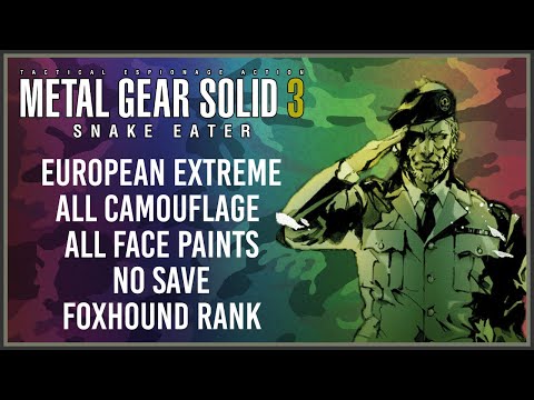 Metal Gear Solid 3: Snake Eater (XSS) European Extreme All Camouflage WR in 01:25:05 w/ Commentary