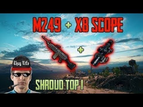 PUBG Shroud   M249 With 8X l 34 kills win 2018