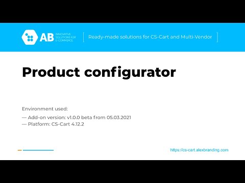 CS-Cart add-on Product configurator (case 1: step-by-step finder) - How to start with demo data