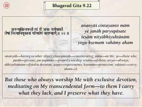 Srimad Bhagavad Gita Verses, BG 9.22