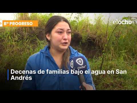 DECENAS DE FAMILIAS BAJO EL AGUA EN SAN ANDRÉS