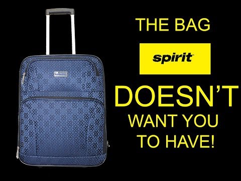 spirit airlines purse size